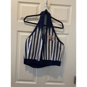 Popeye x Unique Vintage Blue Striped Sweethaven Sweater Sz 5X #46